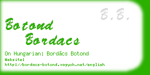 botond bordacs business card